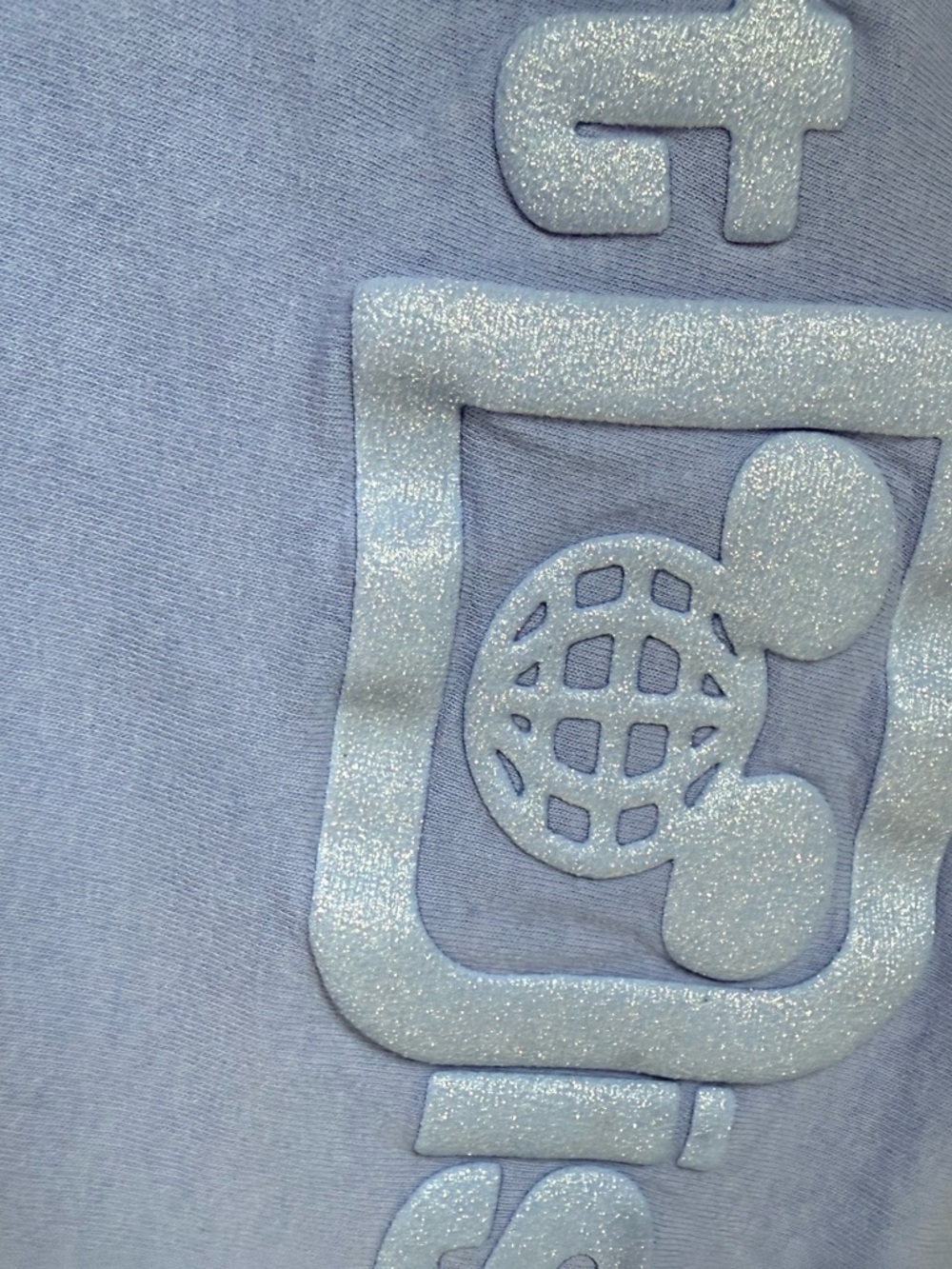 Disney Parks XS Lilac Spirit Jersey Walt Disney World Glitter Logos - Picture 5 of 5